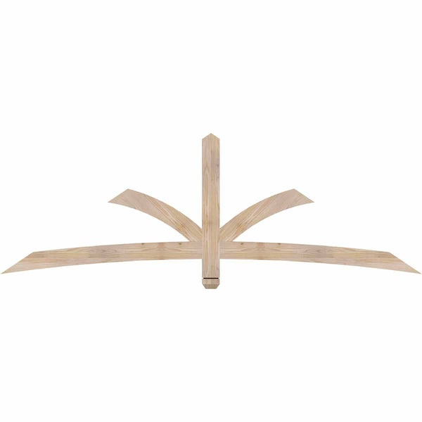 Ekena Millwork Davenport Smooth Timber Gable Bracket, Douglas Fir, 84"W x 28"H x 1 1/2"D x 3 1/2"F, 8/12 Pitch GBW084X28X0204DAV00SDF - main